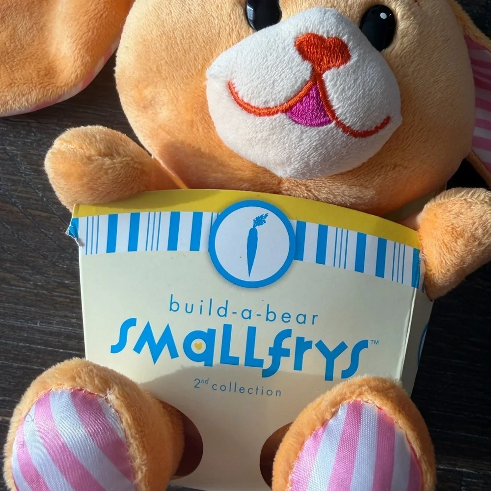 Build-A-Bear Smallfrys Tan and Pink Bunny Plush - Picture 2 of 9